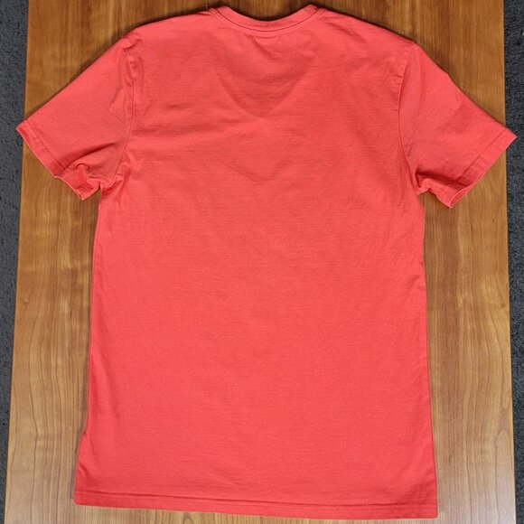 Bibisama Orange Cat With Fish Tie Short Sleeve V-Neck Stretch Cotton Tee - S - Picture 5 of 6